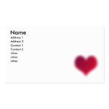 red heart business cards