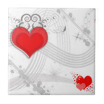 Red Heart Design Tile tiles