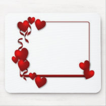 red heart frame - customisable mousemat
