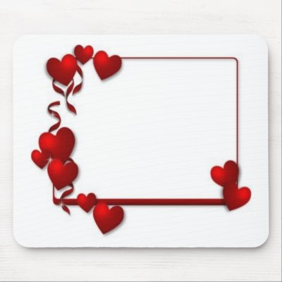red heart frame - customisable mousemat by Ceyzpurplestang