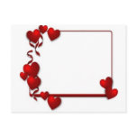 red heart frame - customisable postcards