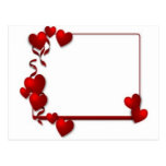 red heart frame - customisable postcard