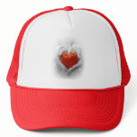 Red Heart in Hands, I Love You Shape hats