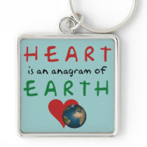 Red Heart is anagram for Green Earth Key Chains