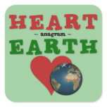 Red Heart is anagram for Green Earth stickers