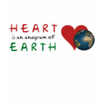 Red Heart is anagram for Green Earth t-shirts