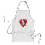 Red Heart Kitty and Rose Apron