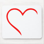 Red heart mousepad