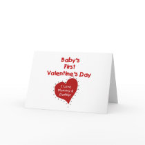 Red Heart Mummy and Daddy Valentine