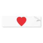 red heart one bumper stickers