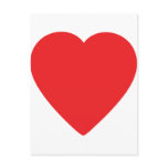 red heart one post card