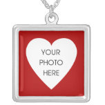 Red Heart Photo Frame Pendants