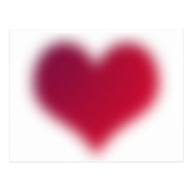 red heart postcard