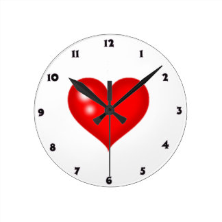 Heart Shaped Wall Clocks | Zazzle.co.uk