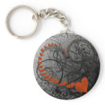Red Heart Swirls Key Chains
