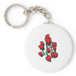 Red Heart Tattoo Design keychains
