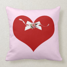 Red Heart Throw Pillows