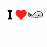 Red Heart, Whale Design T shirt