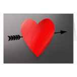Red Heart with Arrow Valentine Card