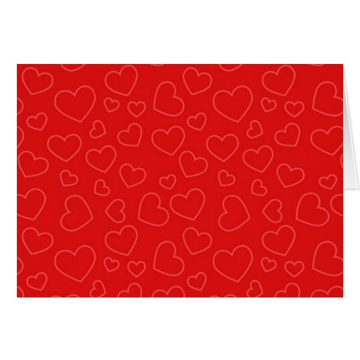 Red Hearts Background Greeting Cards