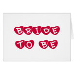 Red Hearts Bride to Be Greeting Cards