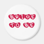 Red Hearts Bride to Be Magnet