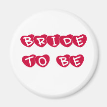 Red Hearts Bride to Be Magnet