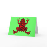red hearts frog cards