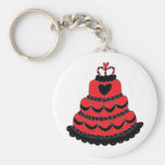 Red Hearts Gothic Cake Key Chains