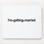 Red Hearts I'm Getting Married Mouse Pad