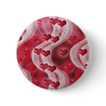 Red hearts love badges & buttons