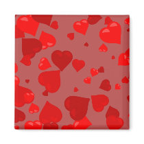 Red Hearts magnets