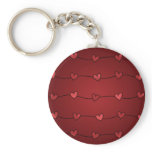 Red Hearts on A String keychains