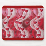 Red hearts romantic mousepads