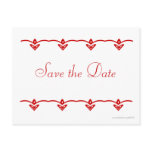 Red Hearts Save the Date Postcards