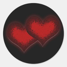 RED HEARTS STICKER