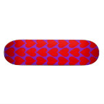 RED HEARTS TILED SKATEBOARD