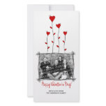 Red Hearts Valentine's Day photo card photo cards