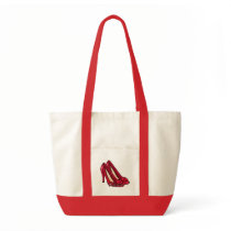 Red Heels Tote Bags