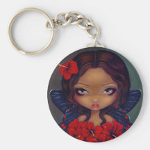 "Red Hibiscus Fairy" Keychain