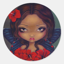 "Red Hibiscus Fairy" Sticker
