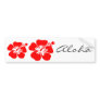 Red hibiscus flower bumper stickers