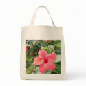 Red Hibiscus Flower in Tropical Honolulu, Hawaii bags
