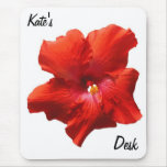 Red Hibiscus Flower Mousepad