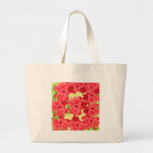 Red Hibiscus Flowers Tote Bags