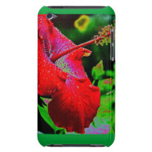 Red Hibiscus iPod Cse iPod Case-Mate Case