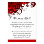 Red Hibiscus Wedding Wishing Well Cards Business Card Template