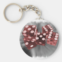 Red High Roller Dice Las Vegas Keychain