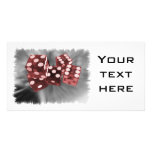Red High Roller Dice Las Vegas photo cards