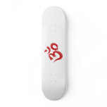 Red Hindu Symbol Om Aum Devanagari Calligraphy Skate Boards